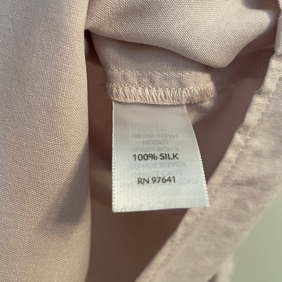 J. Jill blush 100% washable silk blouse small petite - Picture 8 of 12